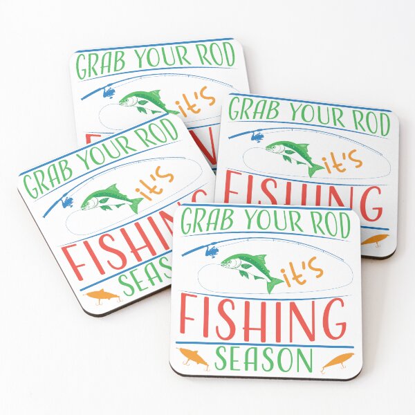 Item preview, Grab your rod it's fishing season, graphic illustration designed and sold by Art-Horizon.