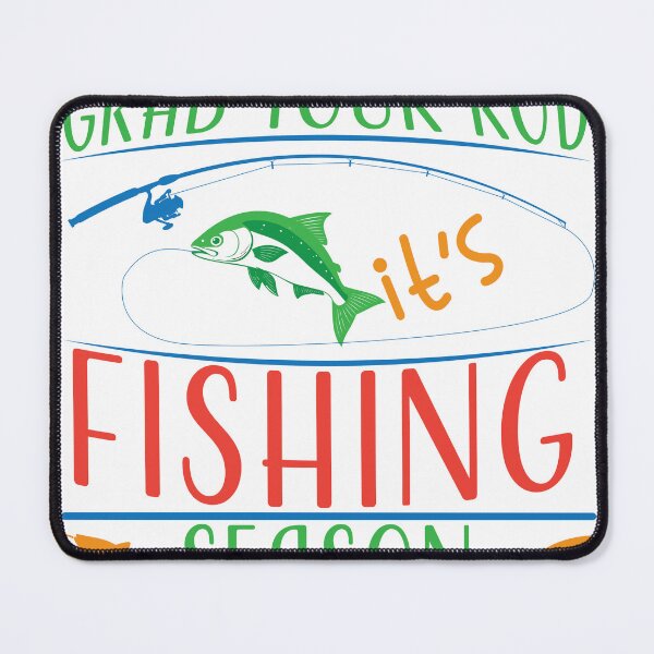 Item preview, Grab your rod it's fishing season, graphic illustration designed and sold by Art-Horizon.