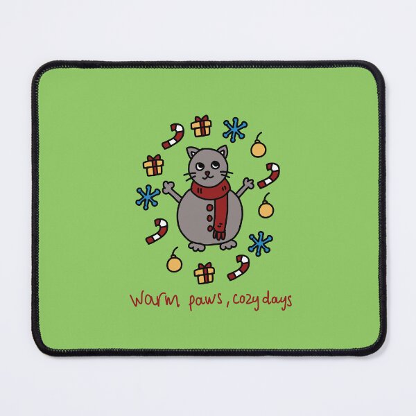 Item preview, Warm Paws Cozy Days Cute Winter Cat designed and sold by J-Mindful.