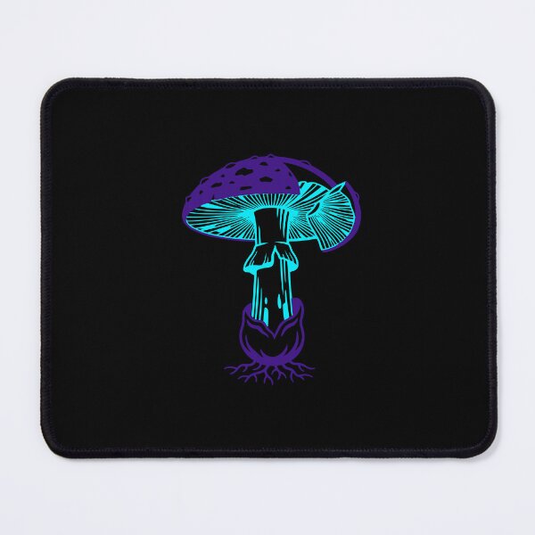 Item preview, Bio-Luminescent Mushroom in Cyan and Neon Violet designed and sold by Bio Tech Art.