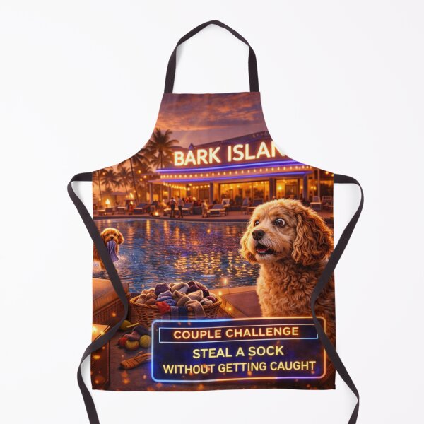 Item preview, Cockapoo Bark Island- Funny Cockapoo Sock Stealing Challenge Art designed and sold by Cockapoo Society.