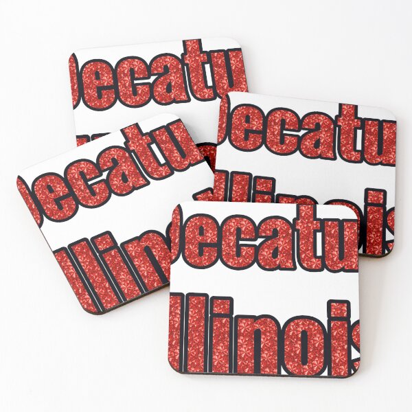 Item preview, Decatur Illinois City Name With Red Rhinestone designed and sold by TheIconSmith.