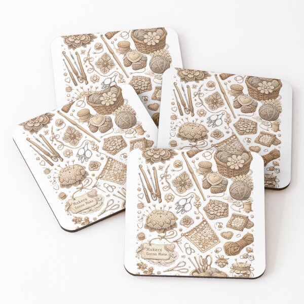Item preview, Crochet Lover Tools and Yarn Cozy Crafting Illustration designed and sold by CreativeNest88.