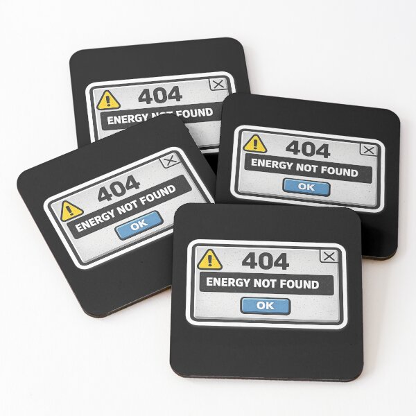 Artikelvorschau, 404 Energie nicht gefunden – Lustiger Aufkleber für Introvertierte – Fehlercode: 404 (Energie nicht gefunden) entworfen und verkauft von Timeless Junction.