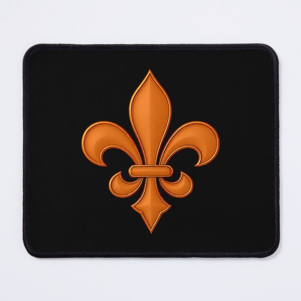 Item preview, Orange Fleur-de-lis  designed and sold by PatternTitan.