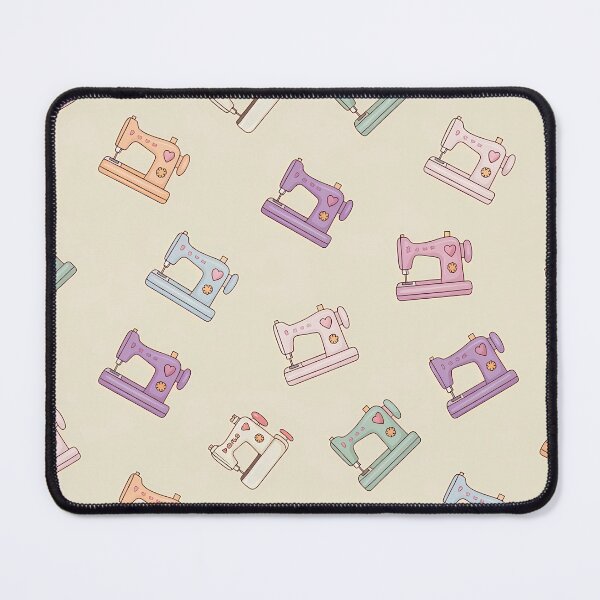 Item preview, Retro Sewing Machine & Floral Notion Pattern – Vintage Sewist Aesthetic designed and sold by MarJul.