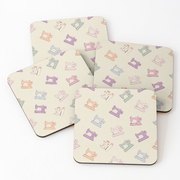 Item preview, Retro Sewing Machine & Floral Notion Pattern – Vintage Sewist Aesthetic designed and sold by MarJul.