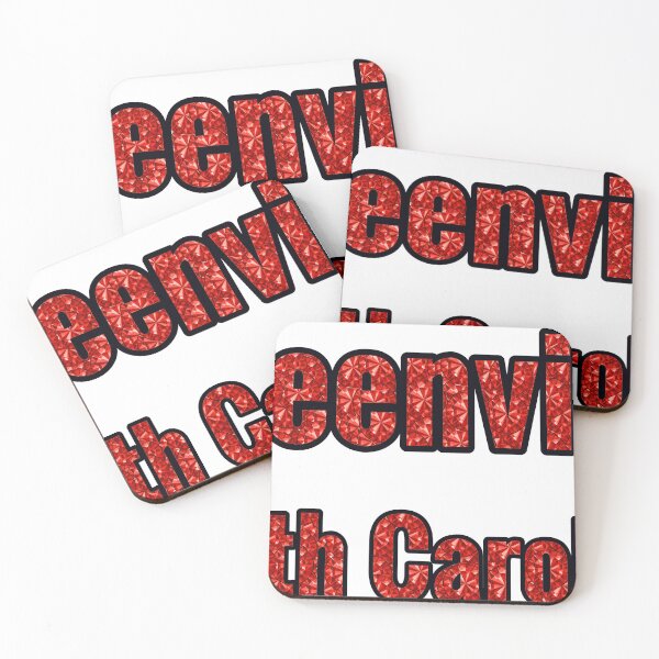 Item preview, Greenville North Carolina City Name With Red Rhinestone designed and sold by TheIconSmith.