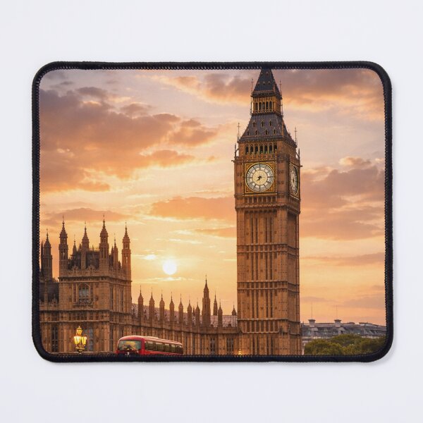 Item preview, Sunset over the iconic London clock designed and sold by JuViRo.