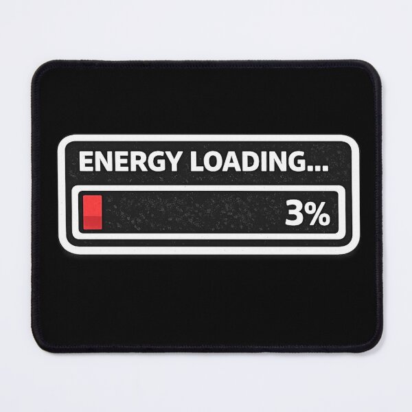 Item preview, Energy Loading 3% Funny Low Energy Progress Bar Sticker designed and sold by Timeless Junction.