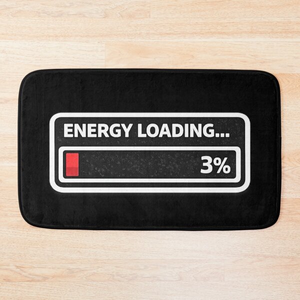 Item preview, Energy Loading 3% Funny Low Energy Progress Bar Sticker designed and sold by Timeless Junction.