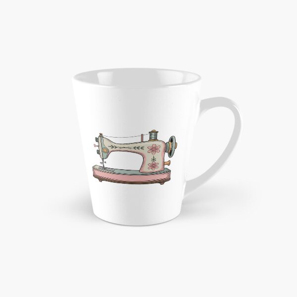 Item preview, Retro Sewing Machine & Floral Notion Pattern – Vintage Sewist Aesthetic designed and sold by MarJul.