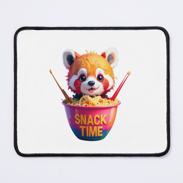 Item preview, Snack Time Cute Red Panda Figure Eating Ramen Noodles In Bowl For Funny Animal Sticker Art And Nursery Decor designed and sold by icemanphotos.