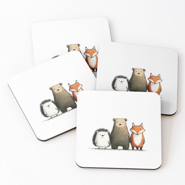 Item preview, Wildlife Bear, Fox, Hedgehog designed and sold by NicolasGlowArt.