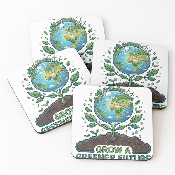 Item preview, Grow a Greener Future Eco-Friendly Earth Illustration designed and sold by Nuvoro Eco Awareness.