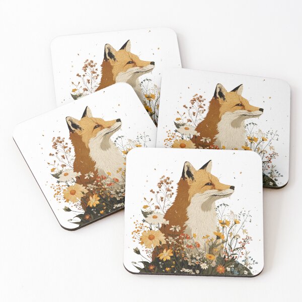 Item preview, Fox and Flowers designed and sold by NicolasGlowArt.