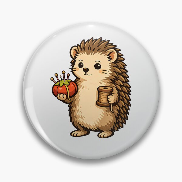 Item preview, Hedgehog Sewing with Tomato Pincushion designed and sold by Ombrya.