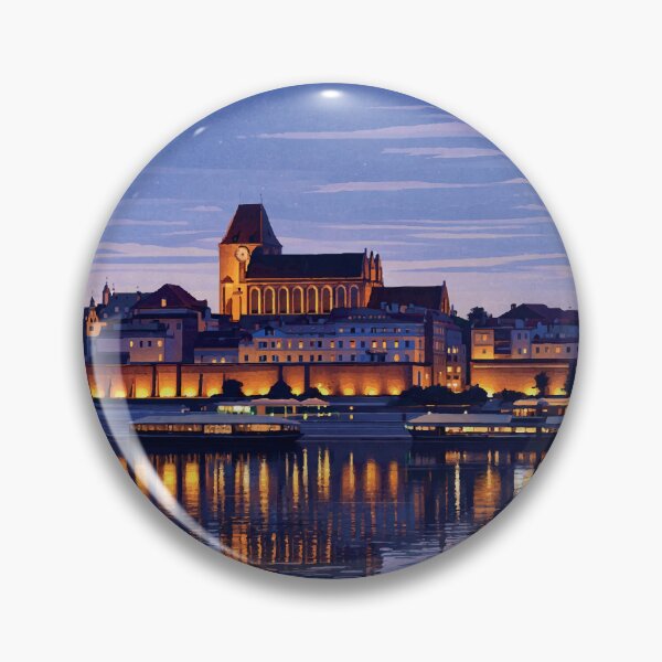 Item preview, Poland - Toruń Old Town Skyline at Night designed and sold by darekkocurek.