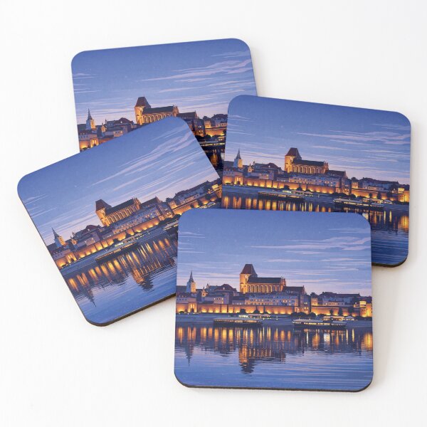 Item preview, Poland - Toruń Old Town Skyline at Night designed and sold by darekkocurek.