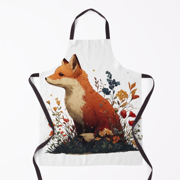 Item preview, Cute Fox and Flowers designed and sold by NicolasGlowArt.