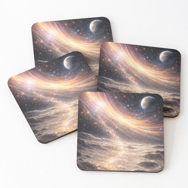 Item preview, Stardust Cascade Across the Lunar Horizon designed and sold by ImaginingNebulae.