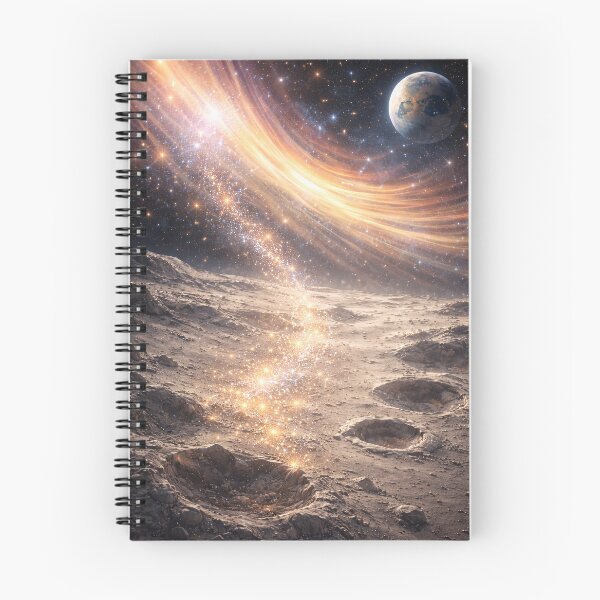 Item preview, Stardust Cascade Across the Lunar Horizon designed and sold by ImaginingNebulae.