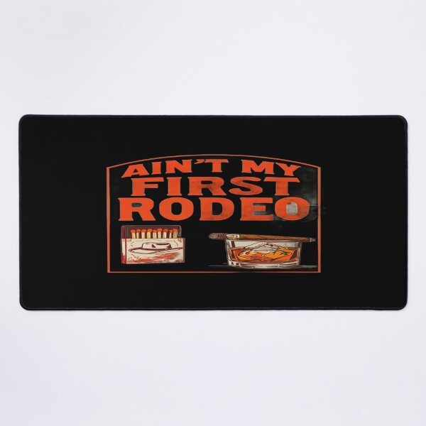 Item preview, “Ain’t My First Rodeo” Western Art – Vintage Matchbox, Whiskey & Cigar Cowboy‑Style Illustration designed and sold by Bright Nest Studio.