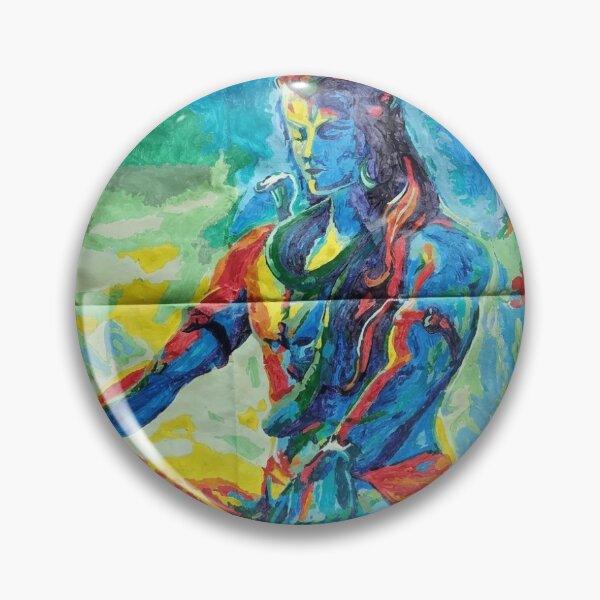 Item preview, Lord Shiva in Meditation – Vibrant Fauvist Abstract Art designed and sold by urvashiagra78.