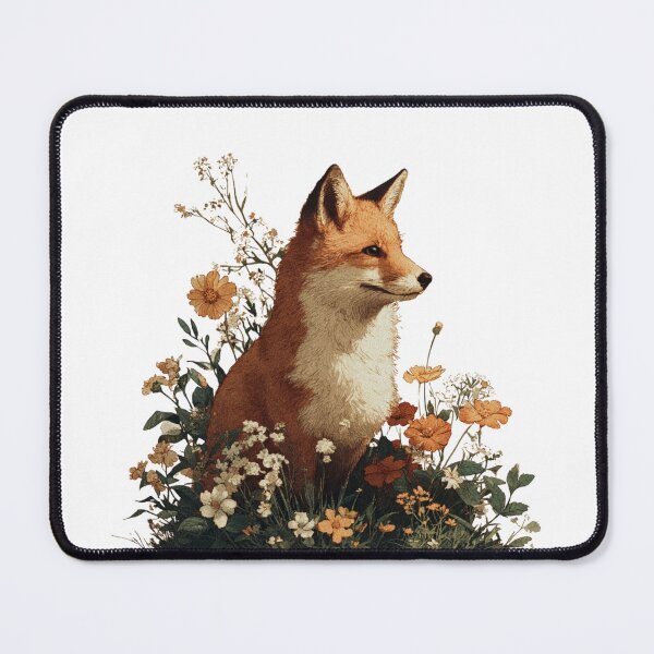 Item preview, Flowers with Fox designed and sold by NicolasGlowArt.