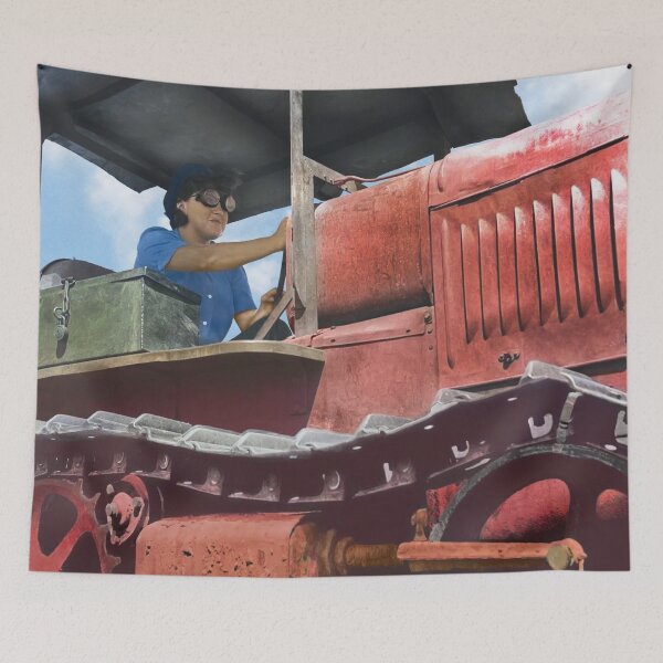 Item preview, Israel, Kibbutz Ma’abarot, Tractorist. 1940. designed and sold by UltraQuirky.