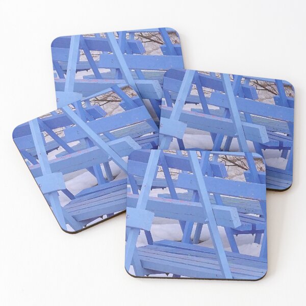 Item preview, Blue beach benches designed and sold by Bluesrose.