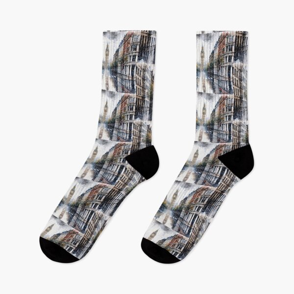 Item preview, Big Ben in a street scene in the rain designed and sold by paulrommer.