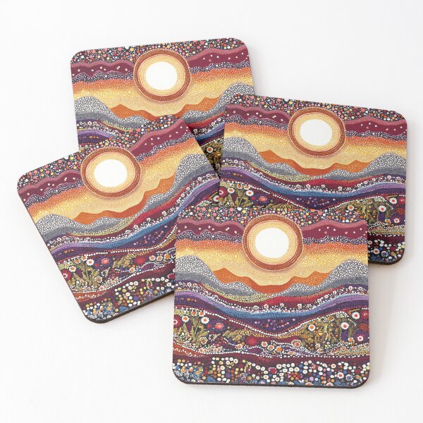 Item preview, Aboriginal Inspired Dot Art - Nature's Wildflowers designed and sold by GrinGalore.