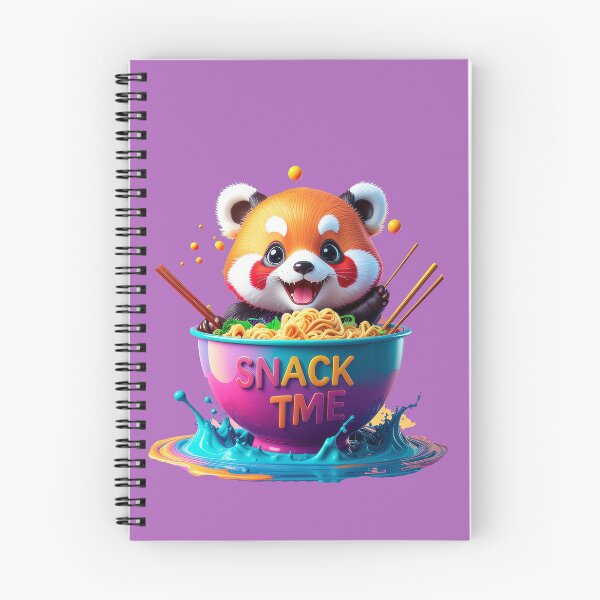 Item preview, Snack Time Cute Red Panda Figure Eating Ramen Noodles In Bowl For Funny Animal Sticker Art And Nursery Decor designed and sold by icemanphotos.