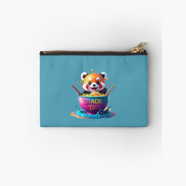Item preview, Snack Time Cute Red Panda Figure Eating Ramen Noodles In Bowl For Funny Animal Sticker Art And Nursery Decor designed and sold by icemanphotos.