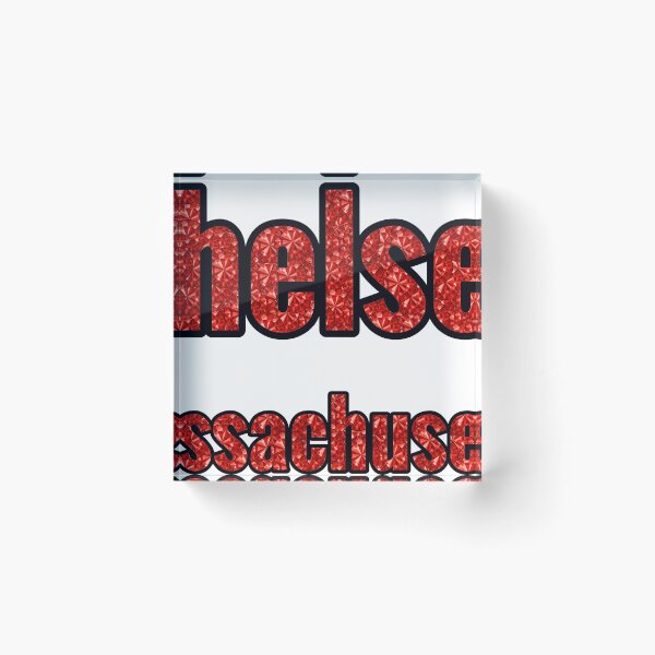 Item preview, Chelsea Massachusetts City Name With Red Rhinestone designed and sold by TheIconSmith.