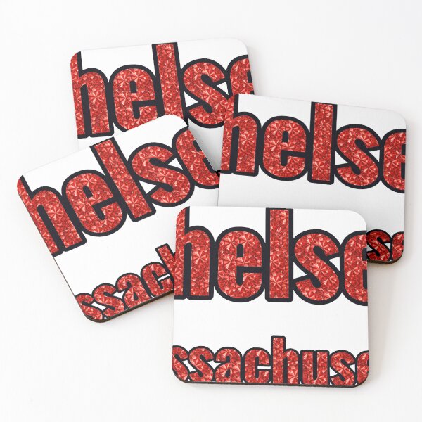 Item preview, Chelsea Massachusetts City Name With Red Rhinestone designed and sold by TheIconSmith.
