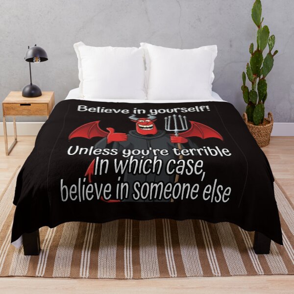 Item preview, Funny Devil Motivation Meme – “Believe in Yourself… Unless You're Terrible” Sarcastic Humor designed and sold by A-T-H.