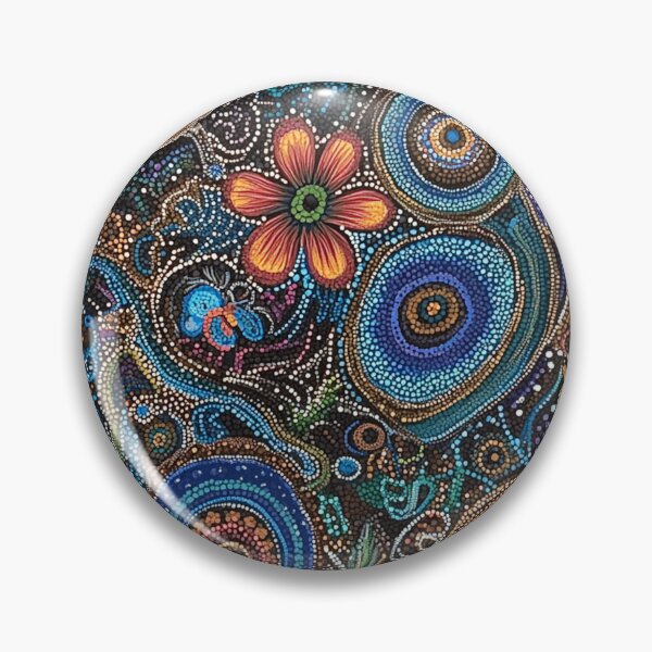 Item preview, Aboriginal Inspired Dot Art - Floral Fauna Abstract designed and sold by GrinGalore.