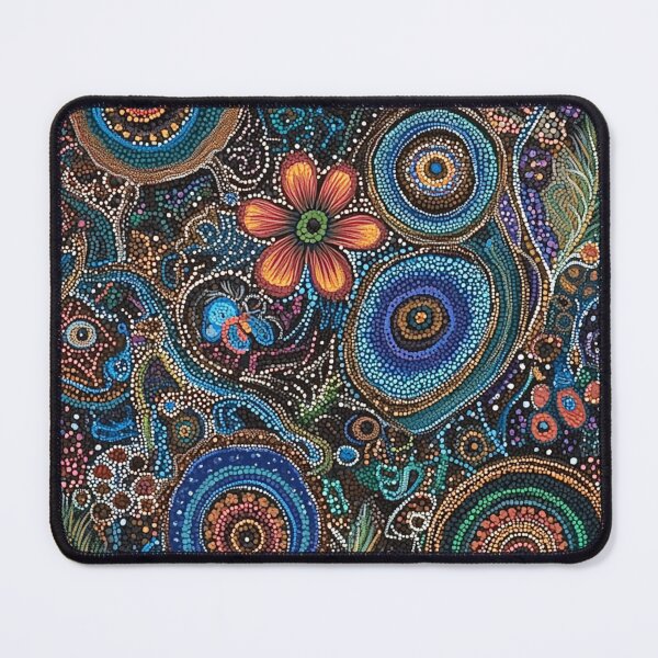 Item preview, Aboriginal Inspired Dot Art - Floral Fauna Abstract designed and sold by GrinGalore.