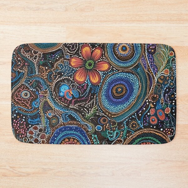 Item preview, Aboriginal Inspired Dot Art - Floral Fauna Abstract designed and sold by GrinGalore.