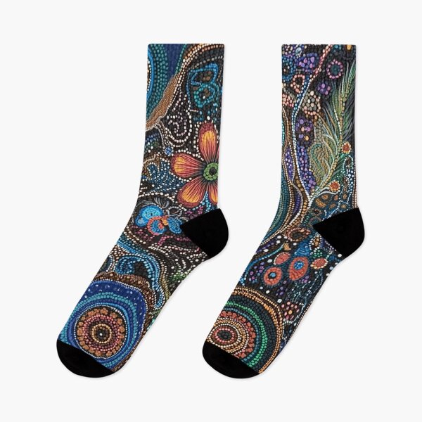 Item preview, Aboriginal Inspired Dot Art - Floral Fauna Abstract designed and sold by GrinGalore.