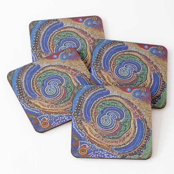 Item preview, Aboriginal Inspired Dot Art - Flower Island designed and sold by GrinGalore.