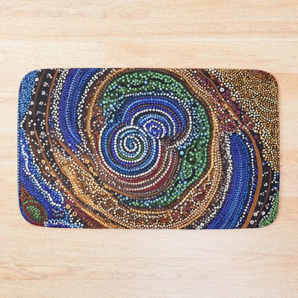 Item preview, Aboriginal Inspired Dot Art - Flower Island designed and sold by GrinGalore.