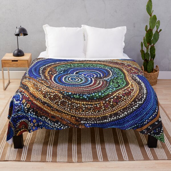 Item preview, Aboriginal Inspired Dot Art - Flower Island designed and sold by GrinGalore.