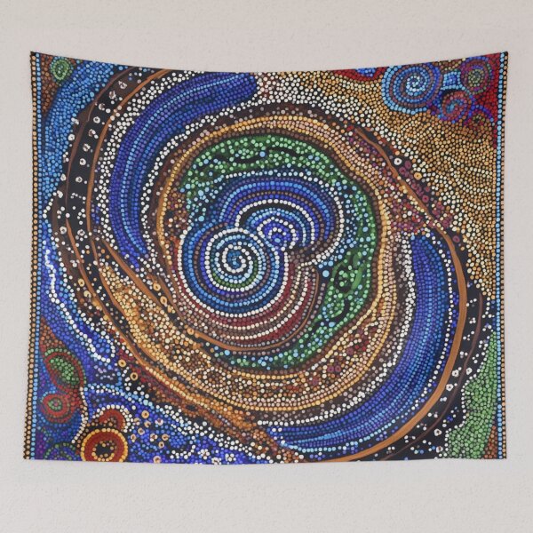 Item preview, Aboriginal Inspired Dot Art - Flower Island designed and sold by GrinGalore.