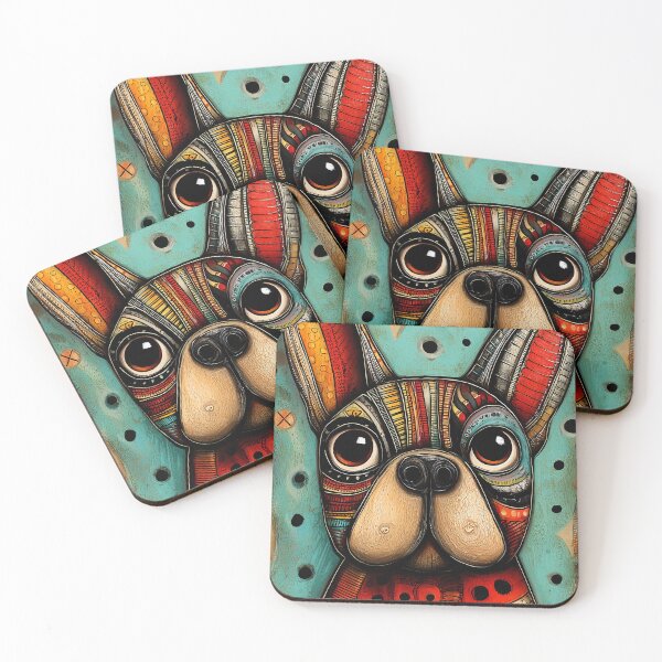 Item preview, Colorful French Bulldog Portrait designed and sold by lautir.