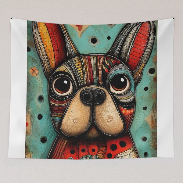 Item preview, Colorful French Bulldog Portrait designed and sold by lautir.