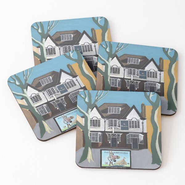 Item preview, The Wrestlers, Highgate, London. designed and sold by Aylmer Art, Aylmer Parade, N2 0PE.