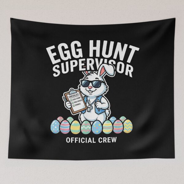 Item preview, Egg Hunt Supervisor Easter Funny Bunny designed and sold by DIOROCKO.